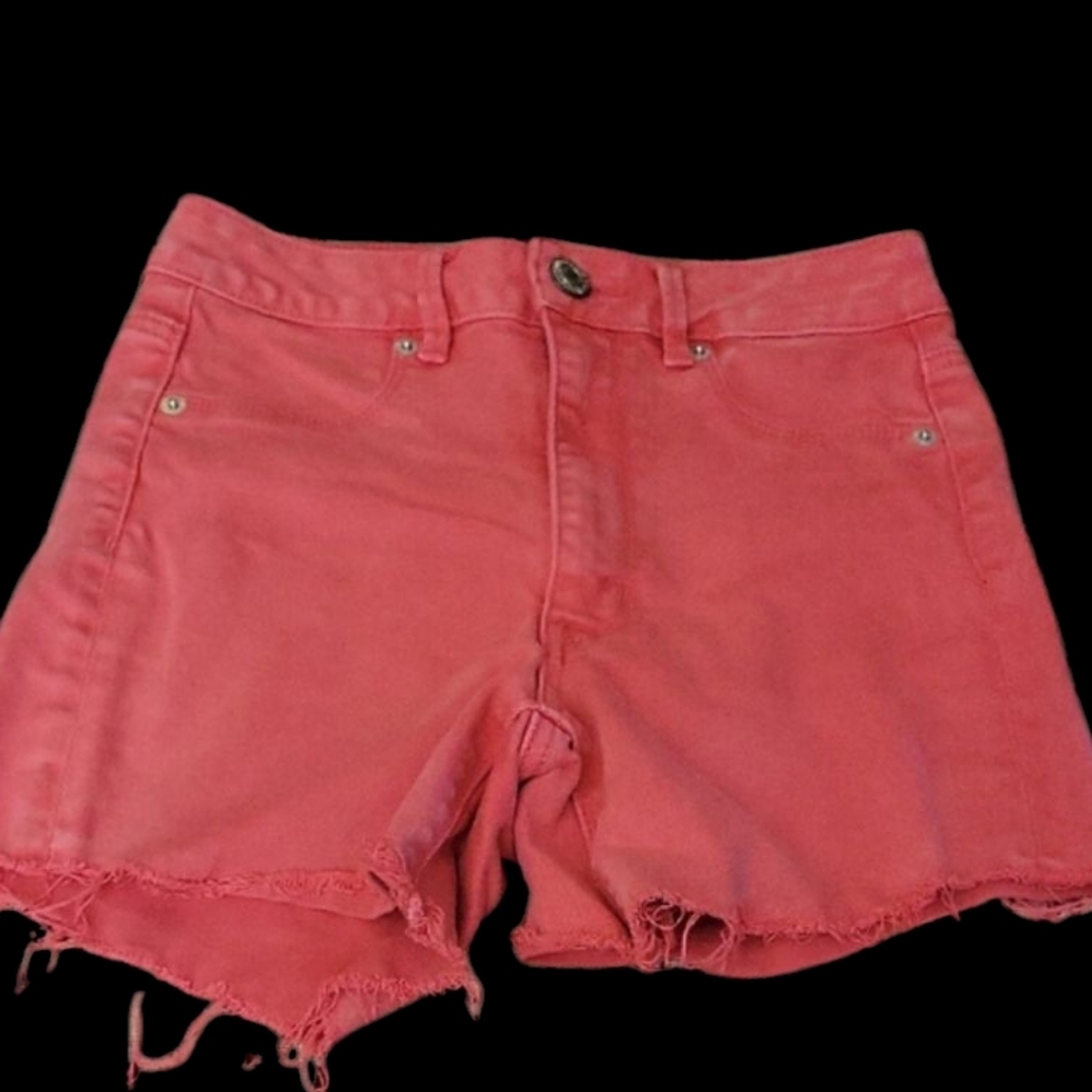 American Eagle Outfitters Women's Red Denim Shorts
